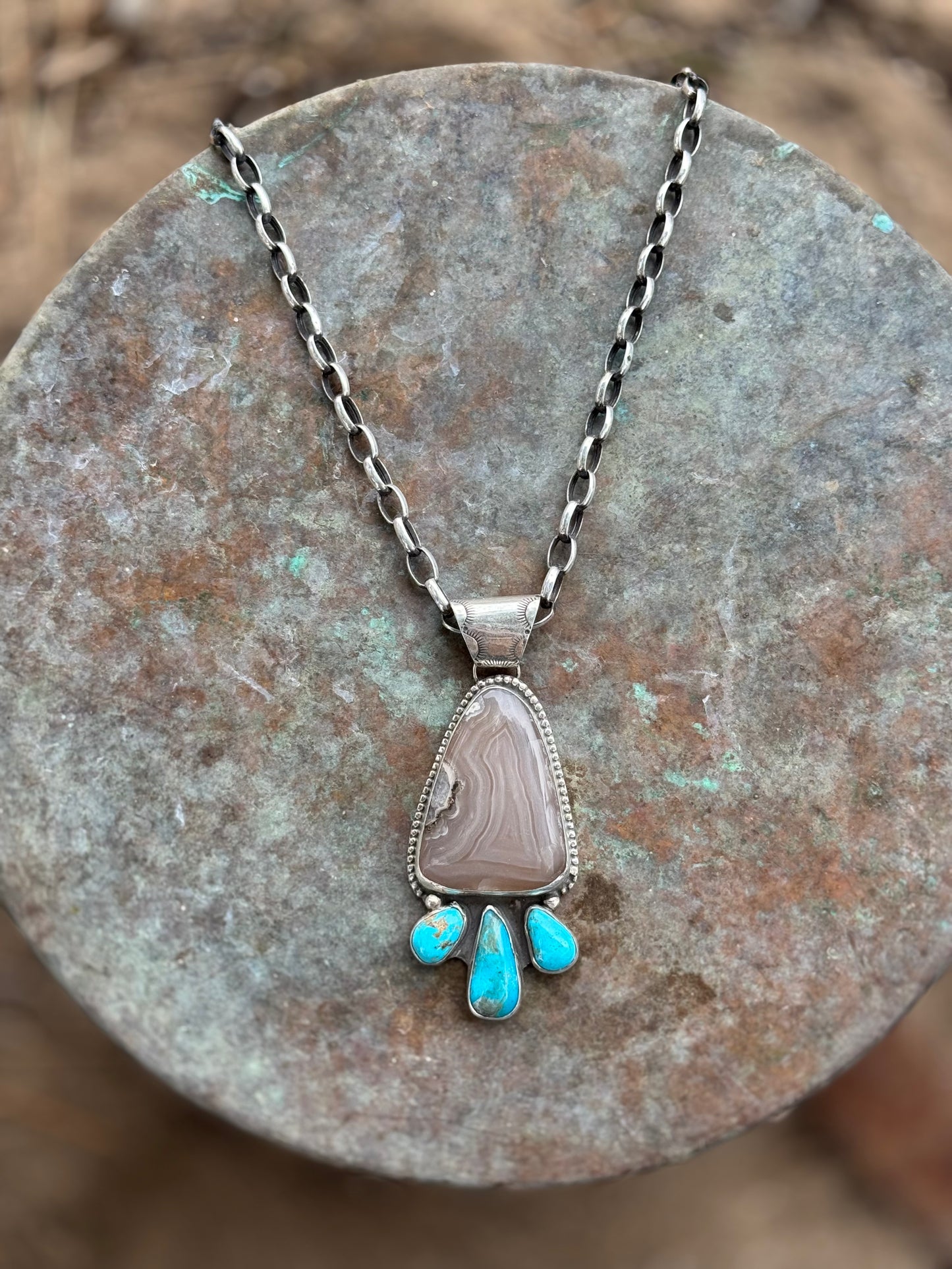 Desert Rose & Turquoise Necklace