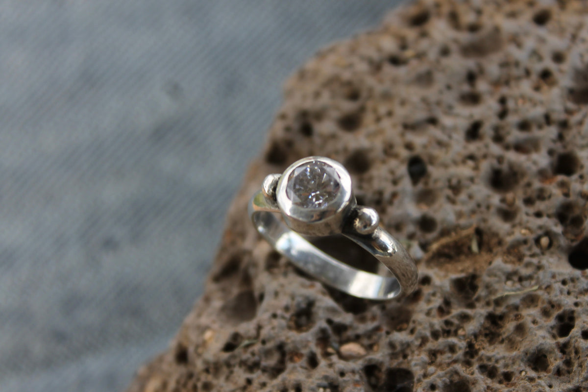 + CZ Sterling Ring +