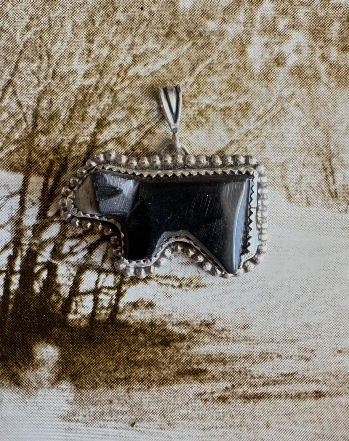 Black Baldy Zuni Pendent