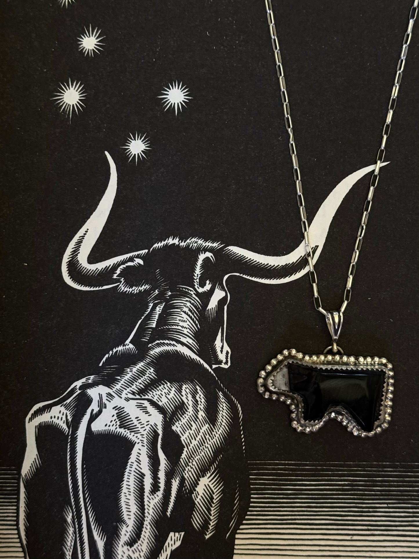 Black Baldy Zuni Pendent