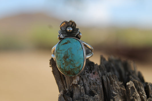 Turquoise Flower Ring